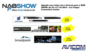 A Avicom estará presente na FEIRA NAB SHOW 2017 em Las Vegas .